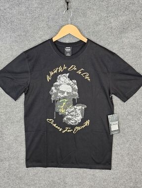 Genuine Brand "What We Do In Life Echoes For Eternity" Graphic Tee - Black